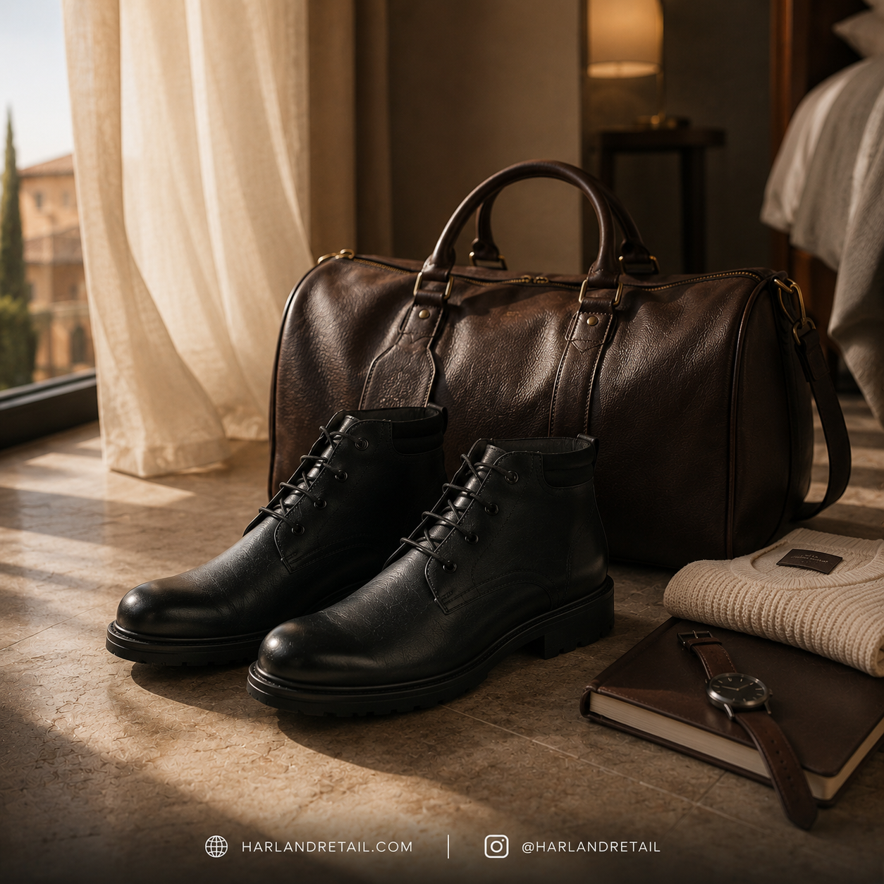 Harland Marlow Derby Boots – Leather